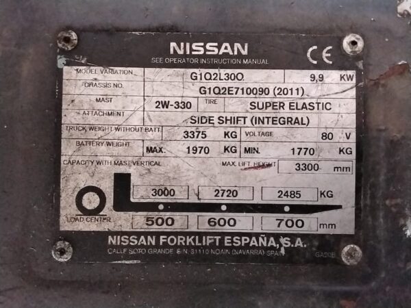 NISSAN QX2-30 elektromos használt targonca