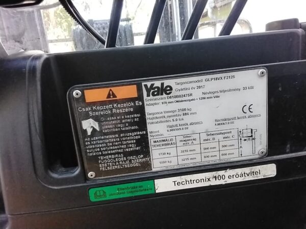 YALE GLP18VX gázüzemű használt targonca